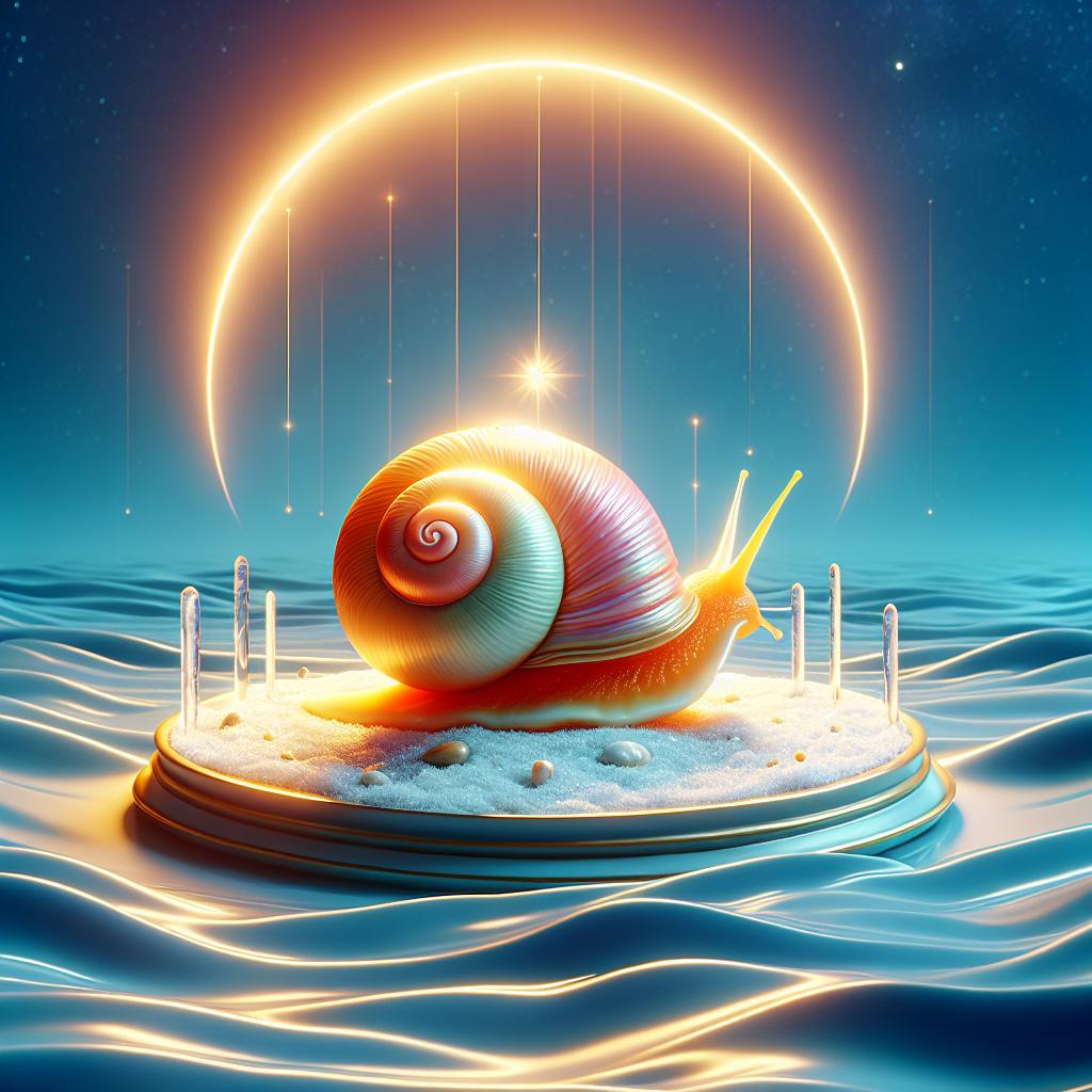 Imagen de un caracol de mar brillante y colorido, simbolizando el renacimiento, la protección y la conexión espiritual en el artículo de Make Your Day sobre su significado espiritual.