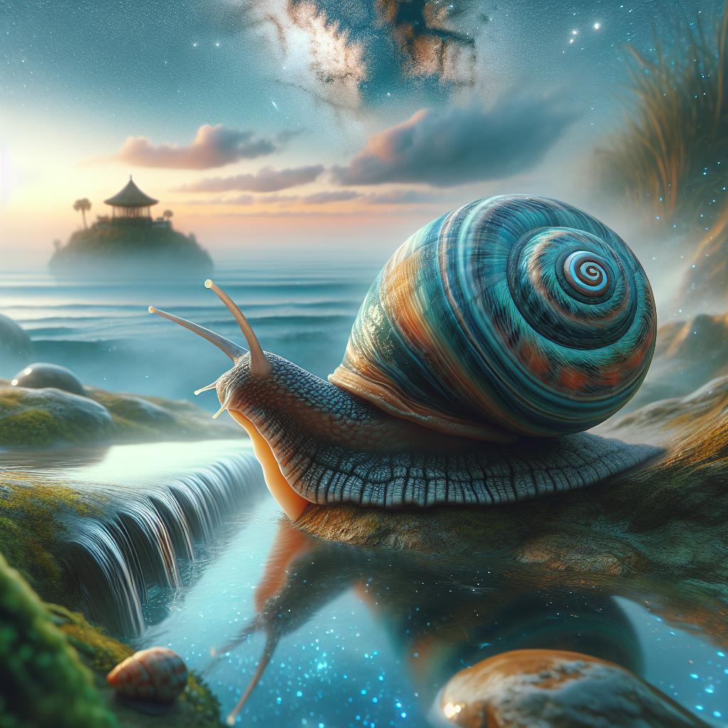 Imagen de un caracol de mar, símbolo de cambio y transformación espiritual, en el artículo 'Significado espiritual del caracol de mar' en Make Your Day.