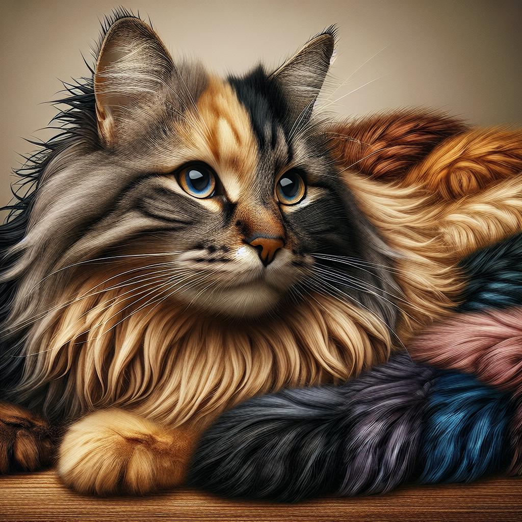 Imagen de un gato con diferentes colores de pelaje para ilustrar la diversidad de tonalidades en los felinos domésticos.