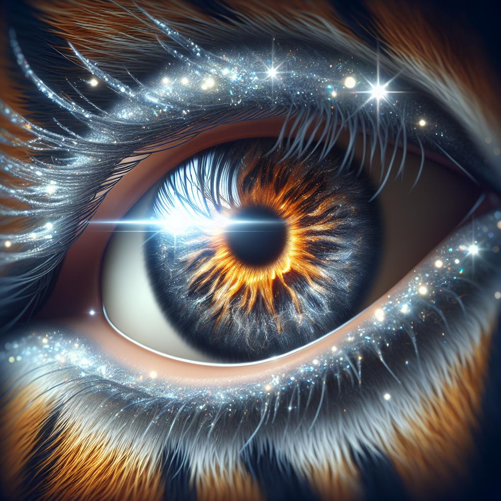 Imagen de un ojo de tigre brillante