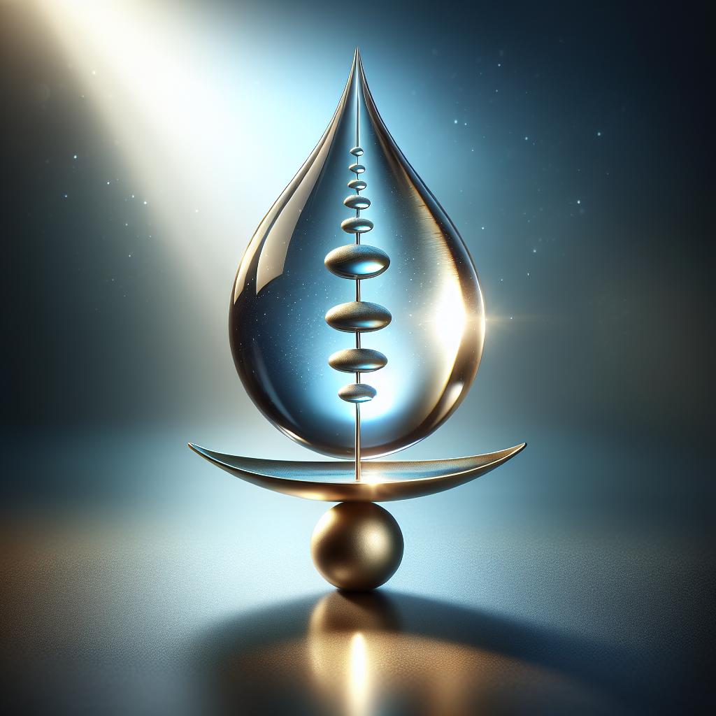 Imagen representativa de una gota de agua en equilibrio, simbolizando la armonía energética según los principios del Feng Shui y las correcciones de fugas energéticas.