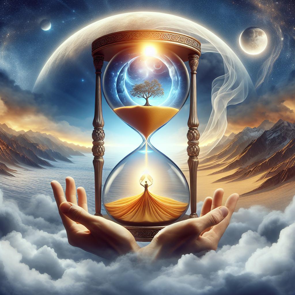 Símbolo de la dualidad del tiempo y la transformación en la espiritualidad: descubre el significado detrás del reloj de arena.